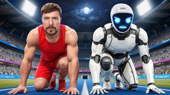 New Video World’s Fastest Man Vs Robot! MrBeast