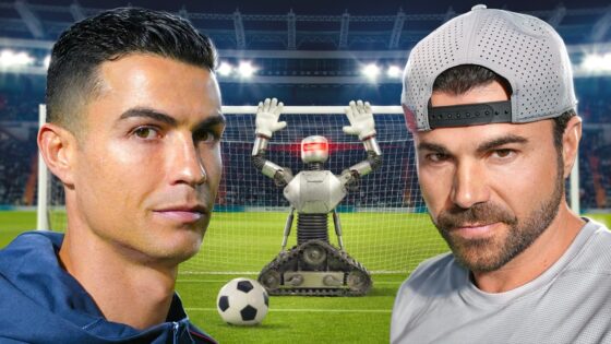Ronaldo vs My Unbeatable Goalie Robot New Video Mark Rober